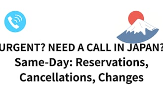 provide emergency phone calls in japan for same day requests