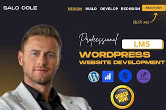 build wordpress lms website with learndash, buddyboss tutor lms pro masterstudy