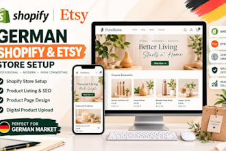 german shopify etsy store shopify product page listing shopify one product store