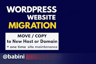 migrate wordpress website, restore and backup website