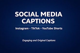 write viral captions for instagram, tiktok and youtube