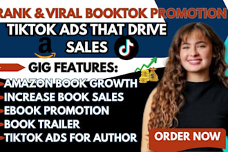 do viral booktok promotion tiktok book promotion ebook marketing amazon kdp ads
