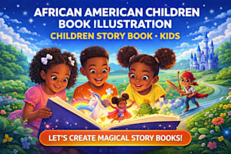 draw african american children book illustration