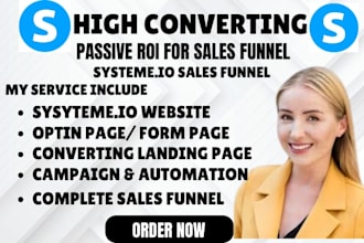 systeme io sales funnel, systeme io website redesign, systeme io landing page