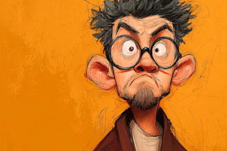 draw artistic cartoon caricatures