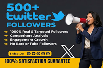 gain real and organic 500 twitter followers fast