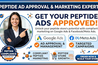approve peptide ads peptide marketing google ads facebook ads for peptide store
