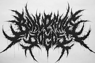 design a detailed technical metal logo for your band