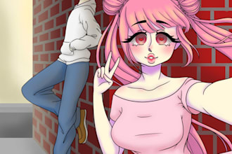 ilustración de estilo anime