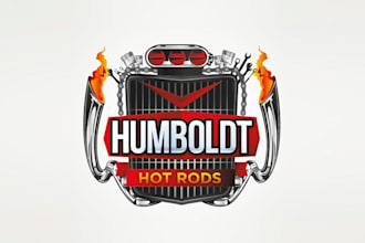 design high quality humboldt hot rods logo for you