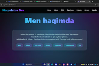 create a modern portfolio website for photographers and artists