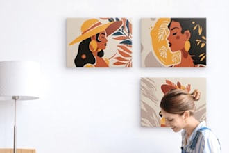 design a custom printable wall art store