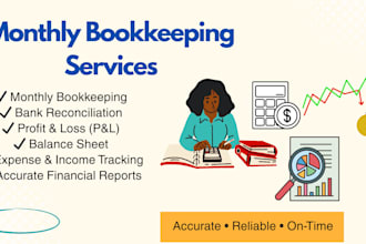 monthly bookkeeping in xero or quickbooks online