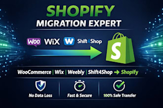migrate woocommerce to shopify, wix website migration, weebly to shopify store