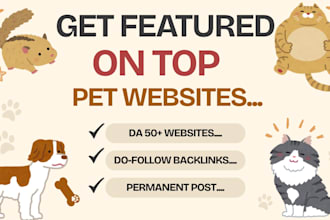 do pet SEO backlinks and guest post on da 50 blog