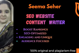 be your SEO website content writer