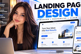 design a high converting landing page and web app UI for you