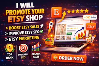 do etsy promotion boost etsy sales etsy seo etsy marketing etsy rank to top page