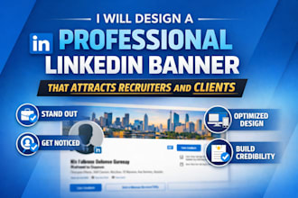 design a professional linkedln banner that attract recruiters and clients