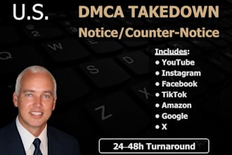 send a dmca takedown notice by us attorney