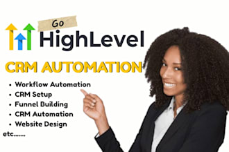 setup gohighlevel CRM automation, ghl funnel and workflow automation