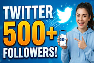 grow up real 500 twitter followers fast