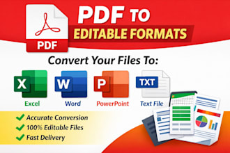 do PDF to word, handwriting to word, convert pdf to excel