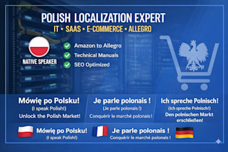 provide professional polish IT, ecommerce, and amazon allegro localization