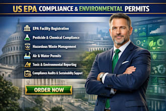 handle US epa compliance, environmental permits, and pesticide registration