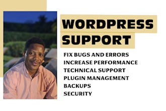 do wordpress troubleshooting, support or help