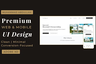 design a modern UI for your web app and mobile app in adobe xd