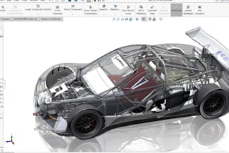 create 3d cad mechanical models with fea simulation analysis