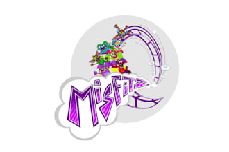 design special kids monster toy brand logo