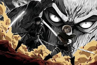 draw you in attack on titan manga anime style
