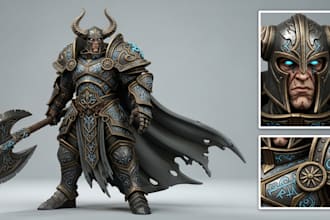 sculpt high quality stylized 3d mode for 3d printing
