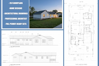 design 2d floor plans and architectural drawings, architect