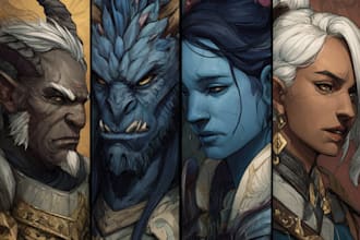 create your dnd group party illustration