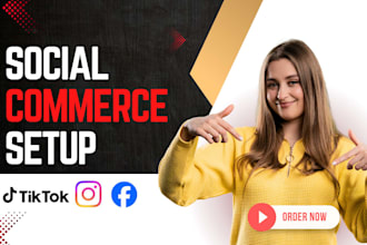 set up instagram, facebook and tiktok shops with full support