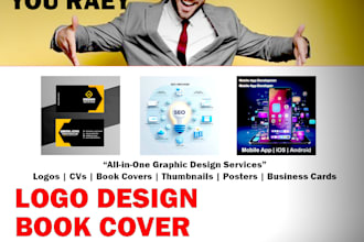 do creative graphic design for logo CV book cover thumbnails