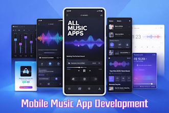 develop mobile music player app for radio station, meditation music streaming