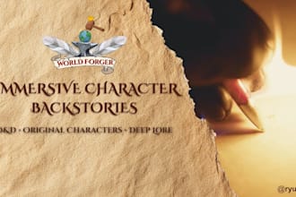 write your custom character backstory and lore