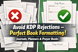 format KDP journal, planner, daily devotion or christian prayer book amazon kdp