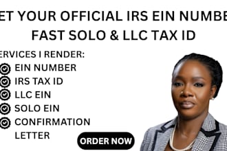 obtain your ein number from irs for solo, llc tax id with confirmation letter