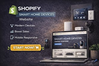 do shopify store design, shopify smart home devices website, shopify redesign