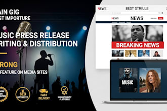 write music press release distribution, PR distribution, submit press release