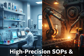 write professional sops, manuals, and industrial equipment documentation