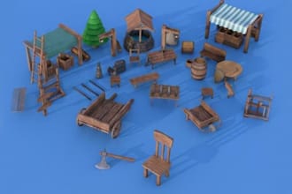 create stylized game ready asset for unity and unreal