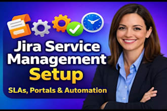 set up jira service management with slas portals  and automation
