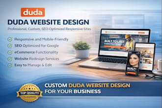 design redesign optimize build duda website block builder landing page with SEO