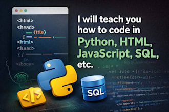 be your python, sql and javascript tutor